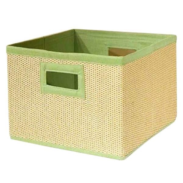 Alaterre Furniture 13 in. x 8 in. Cream and Lime Green Storage Basket (Set of 3)