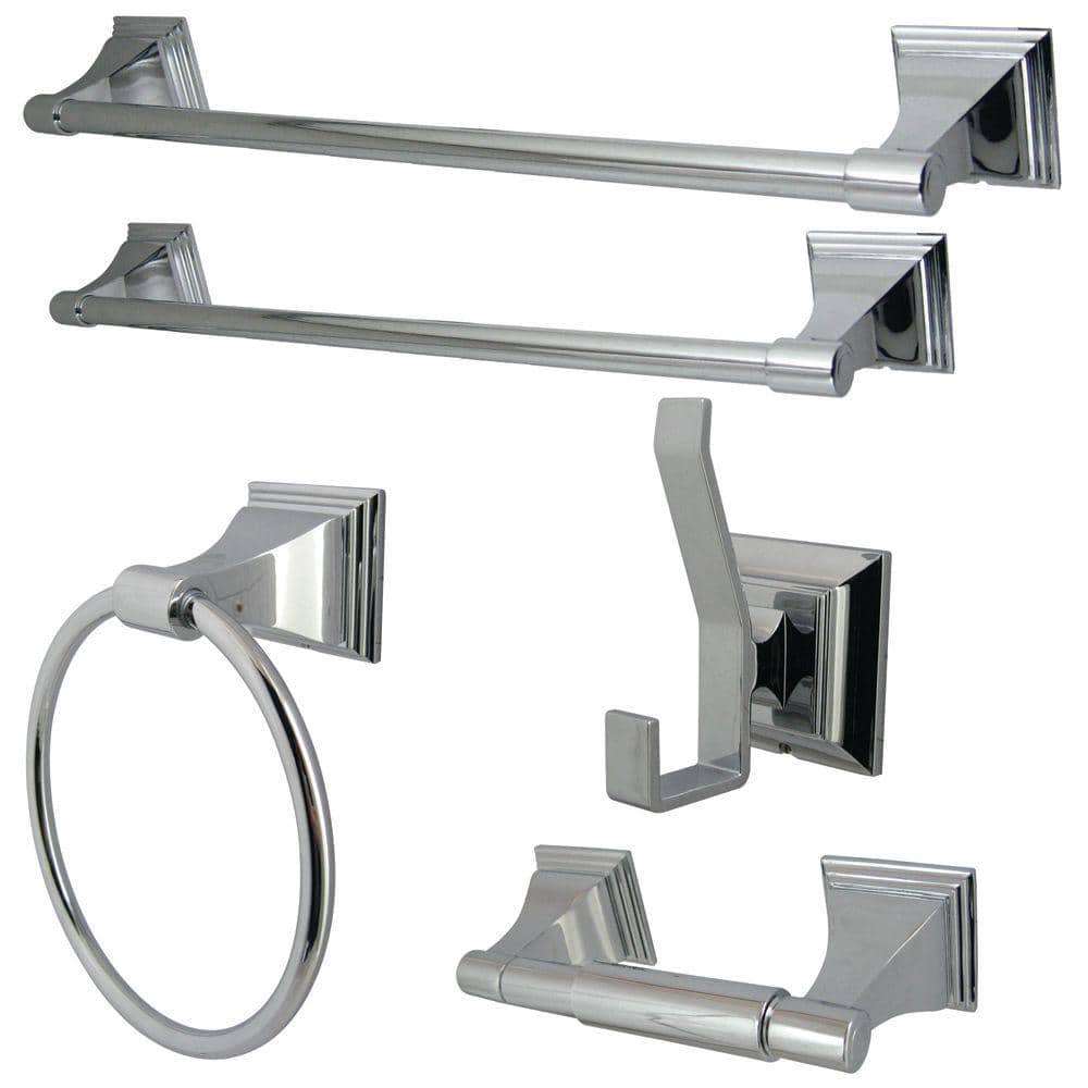 Kingston Brass Monarch 5Piece Bathroom Accessory Set in Chrome
