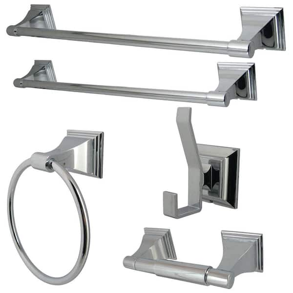 Kingston Brass Monarch 5-Piece Bathroom Accessory Set in Chrome