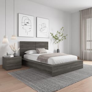 James 3-Piece Gray Oak Full Size Bedroom Set