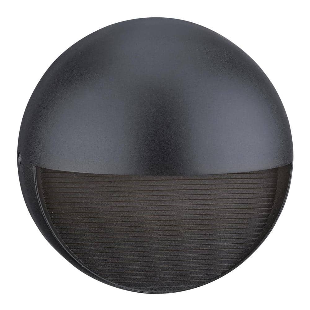 Winslett Textured Black LED Wall Fixture with Frosted Glass