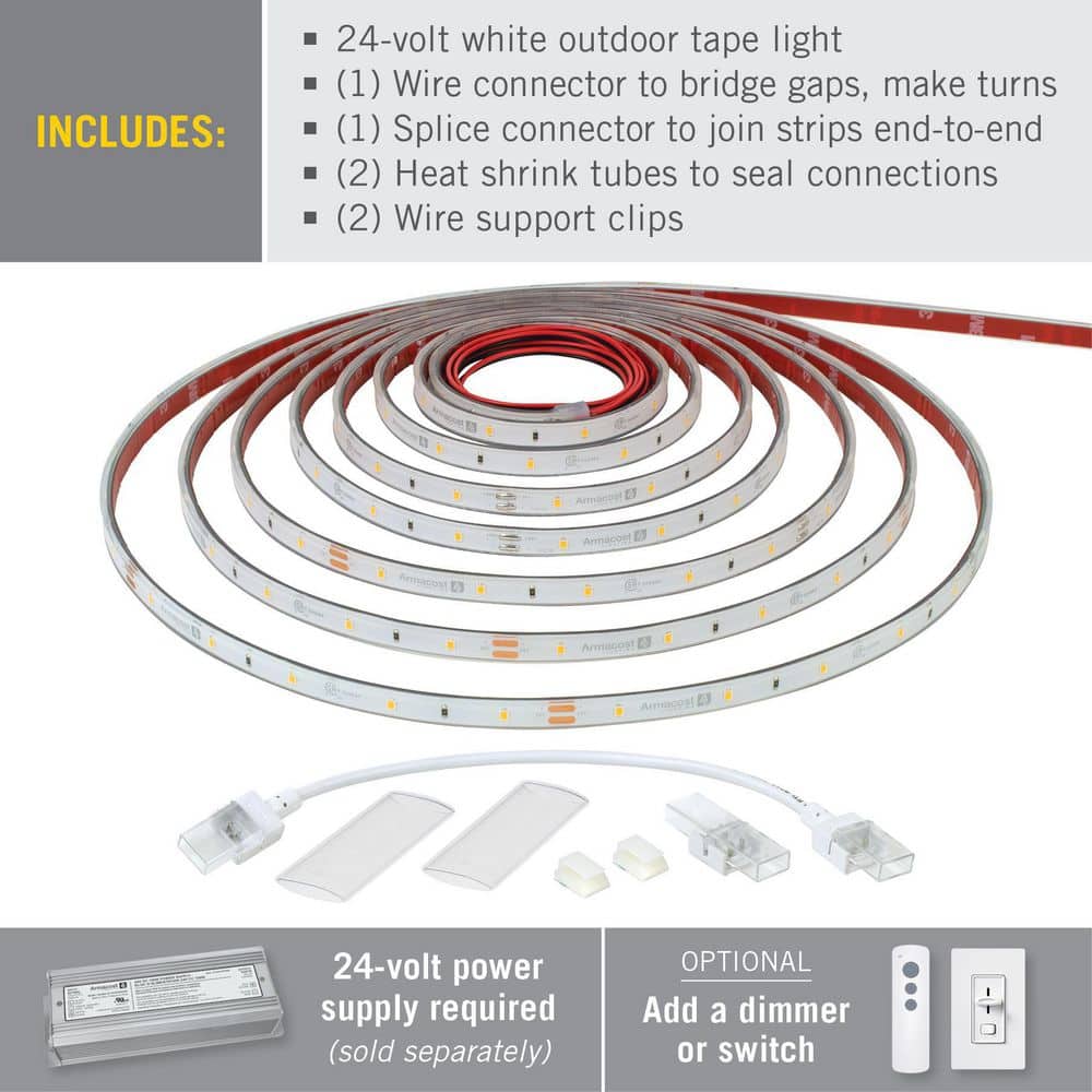 Warm White Outdoor LED Tape Light with Weatherproof Technology