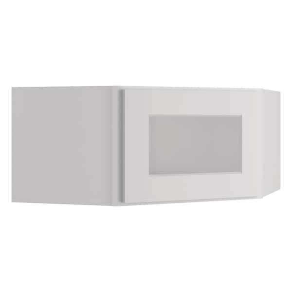 HOMEIBRO 24 in. x 12 in. x 12 in. Shaker Dove Plywood Wall Diagonal Shaker Style Stock Corner Kitchen Cabinet