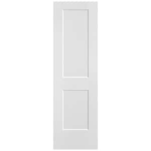 24 in. x 80 in. 2-Panel Logan Single Bore Hollow Core Primed Molded Composite Interior Door Slab