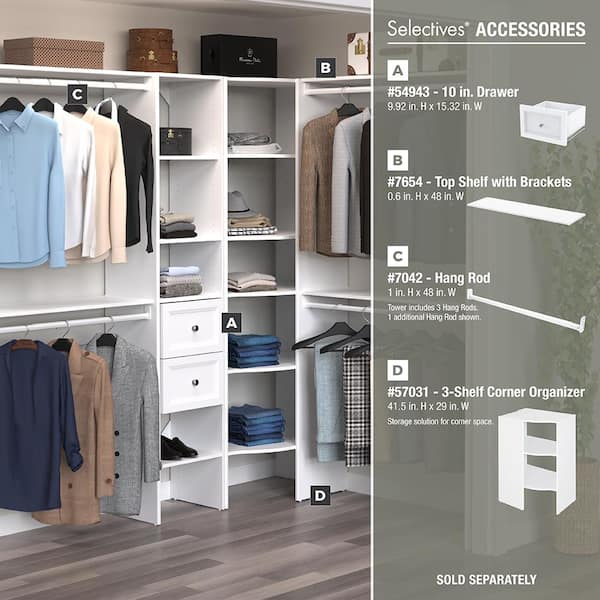 Small Closet Starter Kit with Grey Accessories