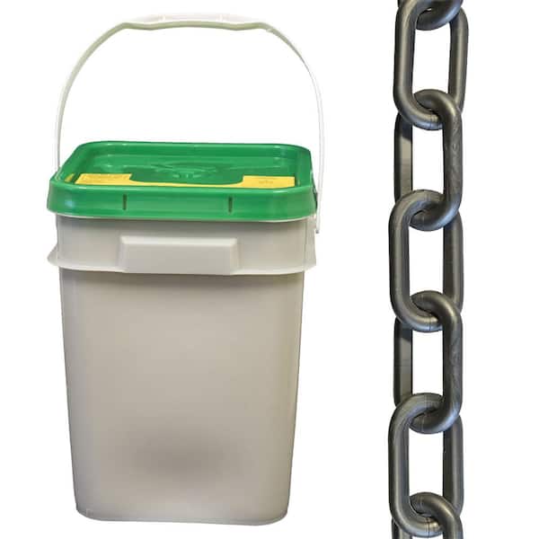 Mr. Chain 2 in. (#8, 51 mm) x 160 ft. Pail Silver Plastic Chain