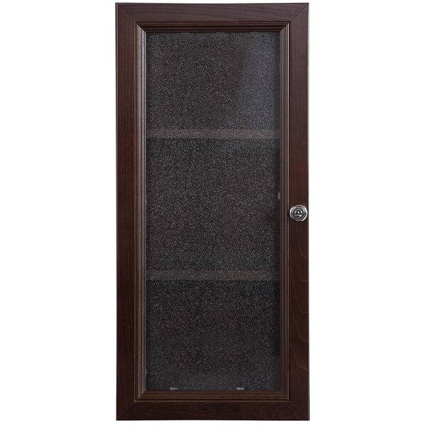 Glacier Bay Delridge 14 in. W x 30 in. H Small Rectangular Brown Surface Mount Medicine Cabinet without Mirror