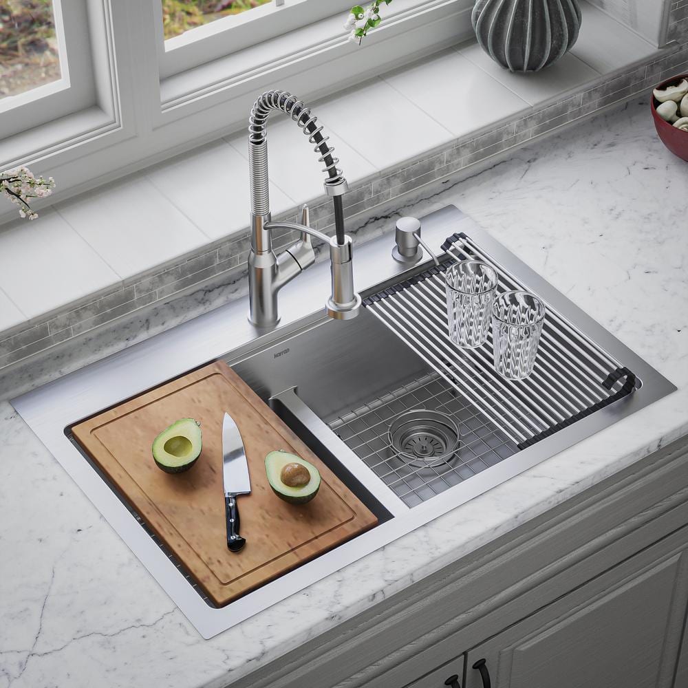 Elite 33'' Double Bowl Stainless Steel Kitchen Sink