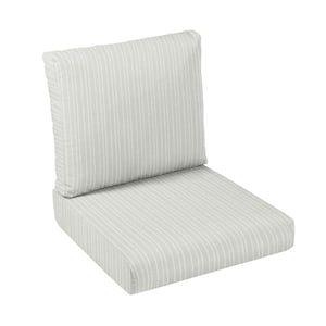 22.5 x 22.5 x 5 (2-Piece) Deep Seating Outdoor Dining Chair Cushion in Cavo Smoke