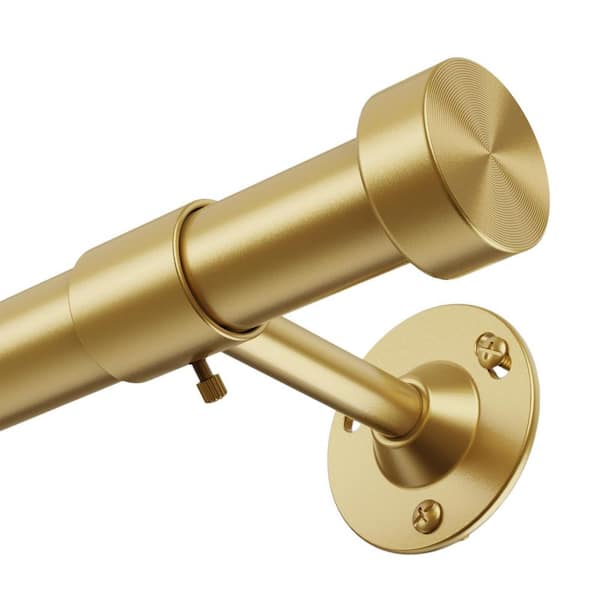 32 in. to 150 in. Adjustable Shower Curtain Rod in Gold for Windows, Window Treatment Rods with Aluminium Finials