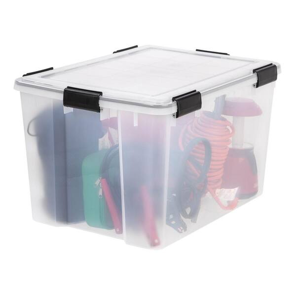 IRIS Buckle Down Plastic Storage Container With Built In Handles