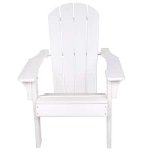 White Reclining Composite no-Fading Snowstorm Resistant Outdoor Adirondack Chair