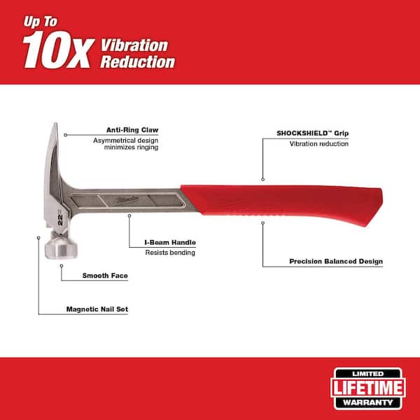 22 oz. Smooth Face Framing Hammer with Hammer Loop