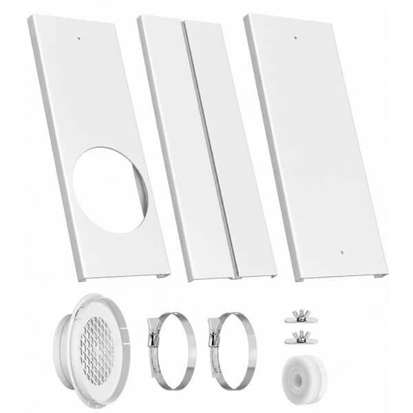 4 in. Adjustable Dryer Window Vent Kit with Sealing and Insulation for Exhaust Fans, No Hose Included