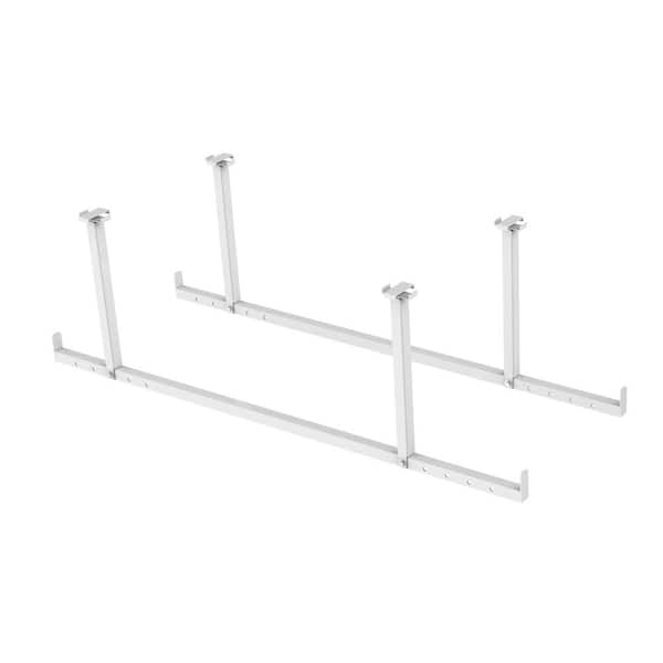 NewAge Products VersaRac White 2-Piece Overhead Garage Storage Accessory Kit Hanging Bars ( 2 in. W x 15 in. H x 47 in. D)