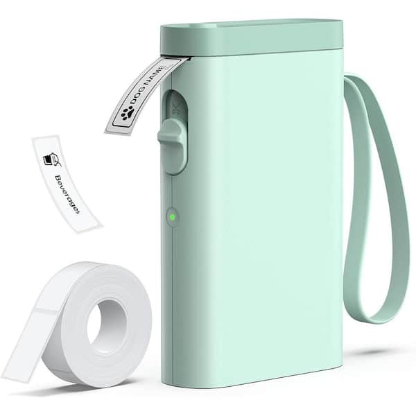 Label Maker Machine with Tape, Built-in Cutter and Multiple Templates in Green
