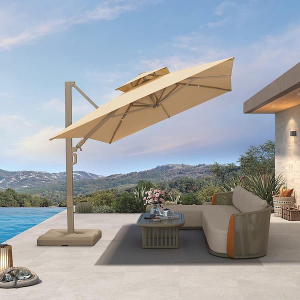 7.5ft patio umbrella Aluminum Garden Market with Crank and Tilt Mechanism Hunter Green 224004 this umbrella is easy Color:T34 Bambrella Sirocco Round Parasol