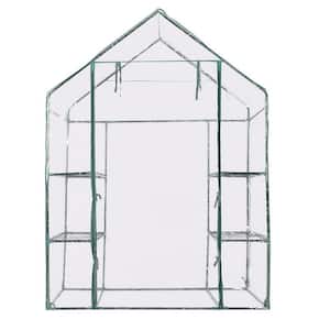 56.5 in. W x 29 in. D x 77 in. H Polyethylene Transparent Greenhouse