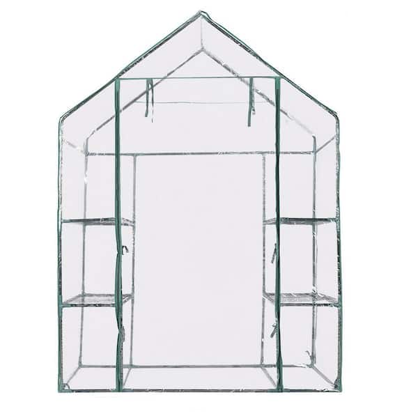 ANGELES HOME 56.5 in. W x 29 in. D x 77 in. H Polyethylene Transparent Greenhouse