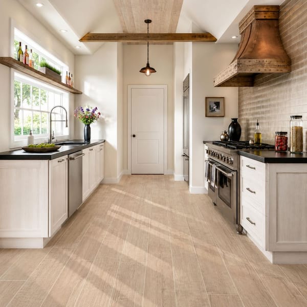 TrafficMaster Capel Timber 6 in. x 24 in. Matte Ceramic Wood Look