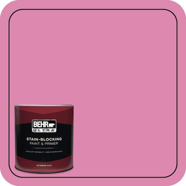 BEHR ULTRA 1 qt. #100B-5 Springtime Bloom Flat Exterior Paint & Primer