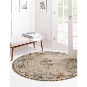 Modern & Cheap & QUALITY Carpets Round feltback Drops Beige Bedroom Rug any size 