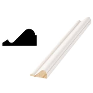 163 11/16 in. x  1 3/8 in. x  96 in. Primed Finger Jointed Base Cap Moulding (1-Piece − 8 Total Linear Feet)