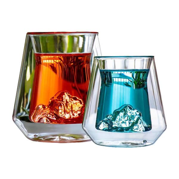 NutriChef 34.48 oz. Double-Wall Insulated Glasses Set (Set of 2)