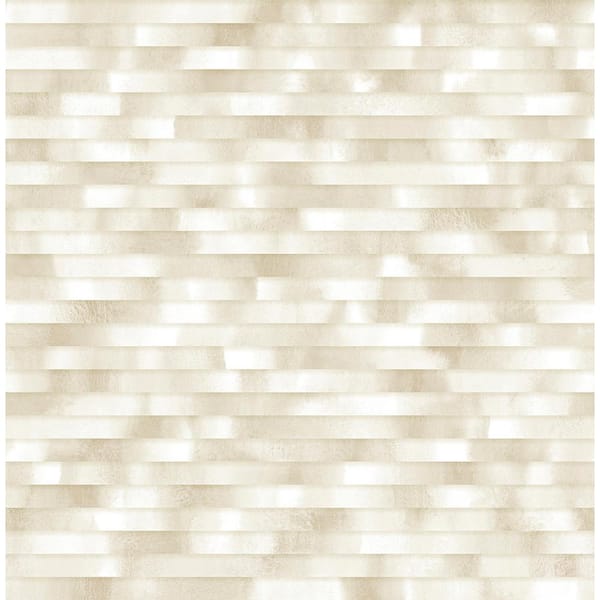 A-Street Prints Kalmar Beige Hazy Stripe Strippable Wallpaper (Covers 56.4 sq. ft.)