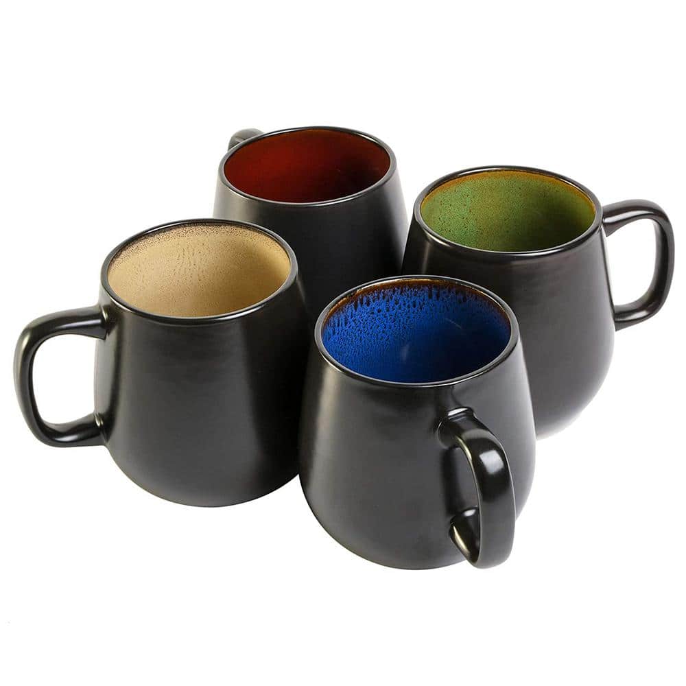 Gibson Home Beachcomber 4pc 16oz Stoneware Mug Set in Assorted Designs -  20587801