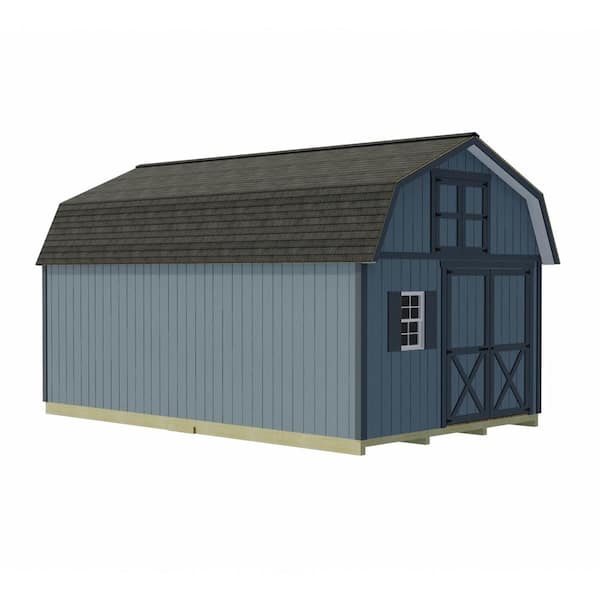 Best Barns Millcreek 12 ft. x 16 ft. Wood Storage Shed Kit with Floor Including 4 x 4 Runners
