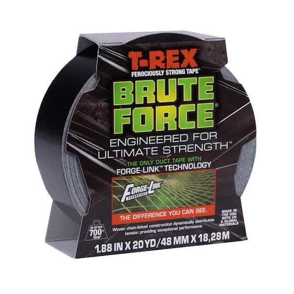 T-REX Brute Force 1..88 in. x 20 yds. Black Duct Tape