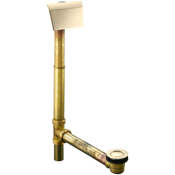 KOHLER Clearflo 14-5/16 in. L x 22 in. H x 1.5 in. W Pop-Up Bath Drain, Vibrant French Gold