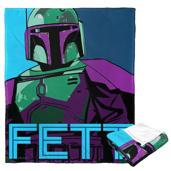 The Northwest Group Star Wars Pop Art Boba Fett Silk Touch Multi Colored Throw Blanket