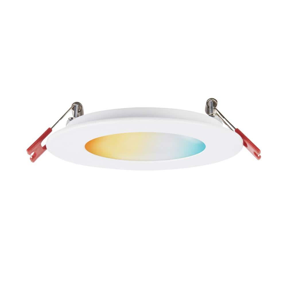 DuoBright  Integrated LED 4 in Round DuoBright Canless Recessed Light for K