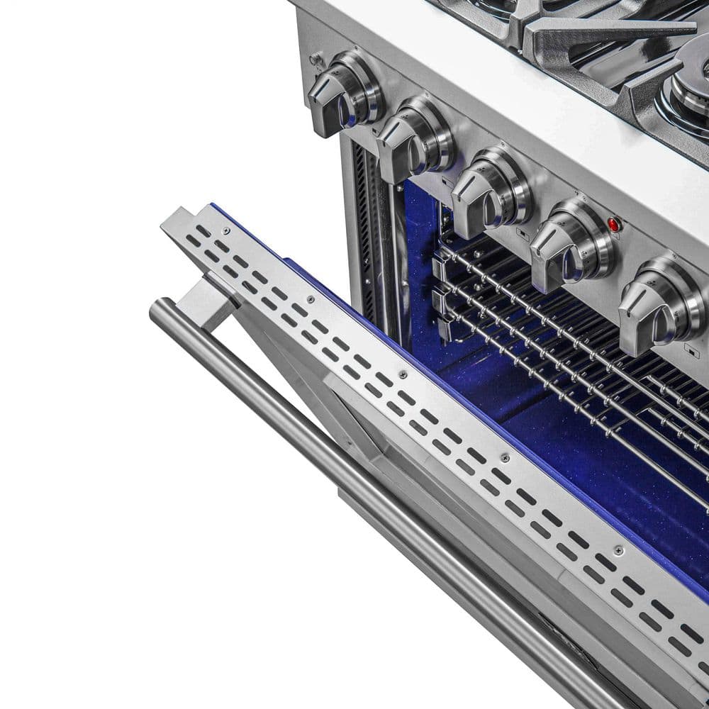 36" Stainless Steel Dual-Fuel Freestanding Gas Range