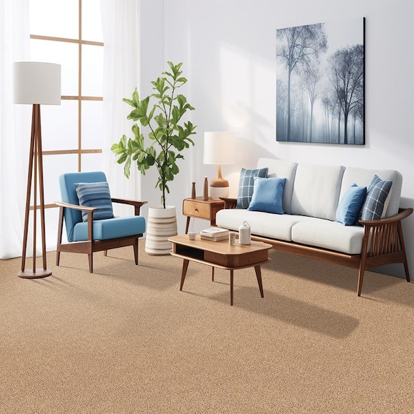 Hainsridge Buff- Beige 68 oz. Triexta Texture Carpet - Installation Required