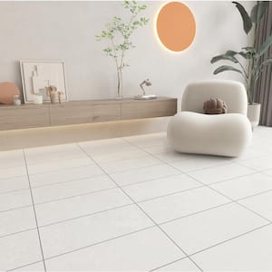 White 12 in. x 24 in. Melange Italian Porcelain Floor and Wall Tile (16 sq. ft.)
