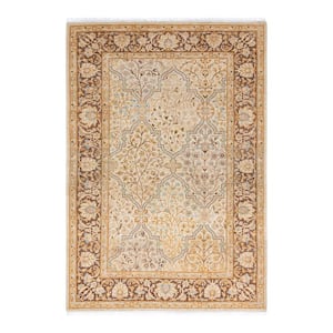 Mogul One-of-a-Kind Traditional Ivory 3 ft. x 4 ft. Area Rug