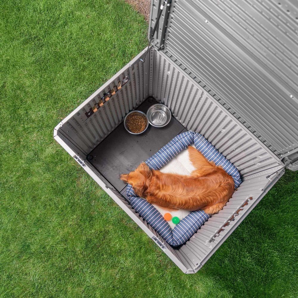 Lifetime Deluxe Beige and Gray HDPE Large Dog House