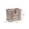 HOUSEHOLD ESSENTIALS Small Antiqued Wooden Chest 9539-1 - The Home Depot