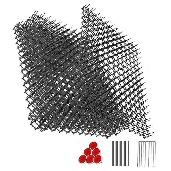 10-Pack Cat Deterrent Mats, 16x13 Inch Spiked Outdoor & Indoor Animal Barrier for Gardens, Yards, and Furniture