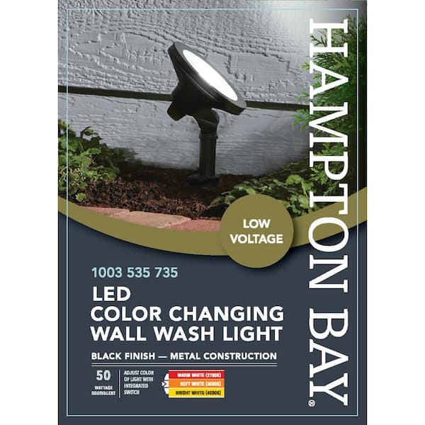 Hampton Bay 50 Watt Equivalent Black Adjustable Light Color