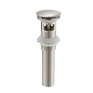 Bathroom Sink Pop-Up Drain with Overflow in Brushed Nickel