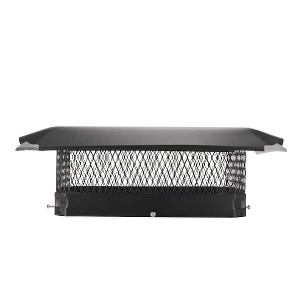 HY-C 18 in. x 18 in. California Oregon Bolt-On Single Flue Chimney Cap in Black Galvanized Steel