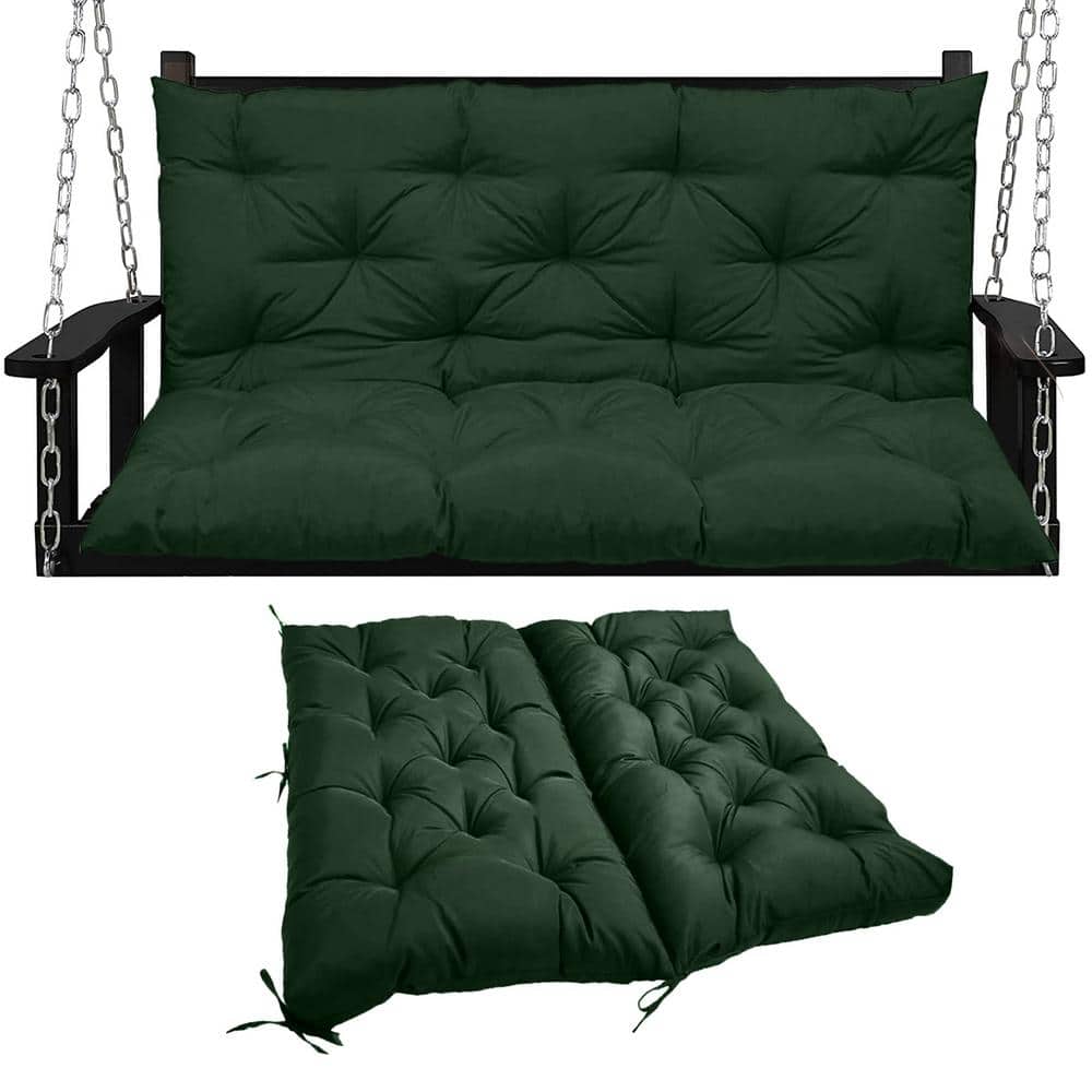 47 x 40 in 2-3 Seater Replacement Outdoor Swing Cushions with Back Support, Waterproof Bench Cushion (Dark green) price history on PriceWatchPro