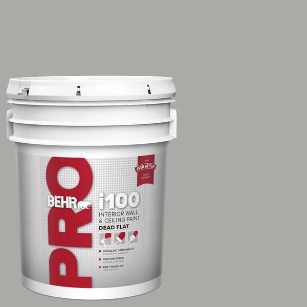 BEHR PRO 5 gal. #PPU18-14 Cathedral Gray Dead Flat Interior Paint