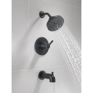 Nicoli Single-Handle 5-Spray Tub and Shower Faucet with H2OKinetic Technology in Matte Black (Valve Included)