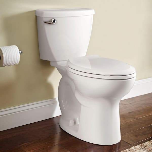 American Standard Cadet 3 FloWise Two-Piece 1.28 GPF Single Flush Elongated Chair Height Toilet with Slow-Close Seat in White