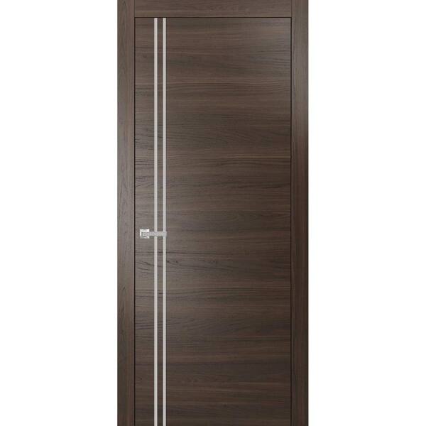 Sartodoors 310 30 in. x 80 in. Right-Hand/Inswing Solid Chocolate Ash Single Prehung Interior Door with Hardware